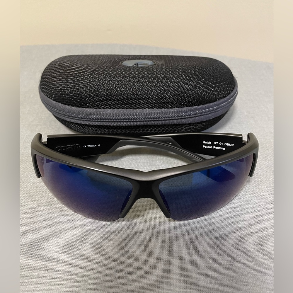 Mens - Costa Del Mar Hatch Blackout Sunglasses with Blue 580P Lens